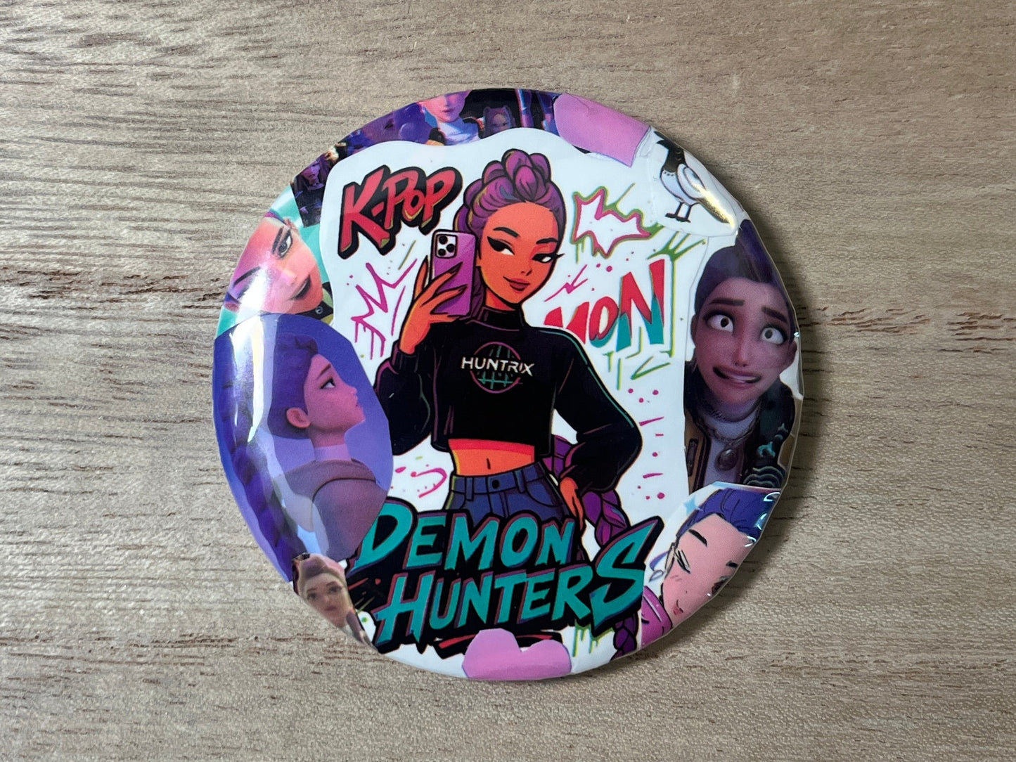 Huntrix Collage Button Pin